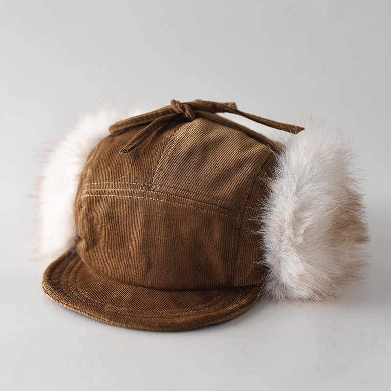 Corduroy Cap 5 Panel - Corduroy Bomber Hat 5 Panel Unisex