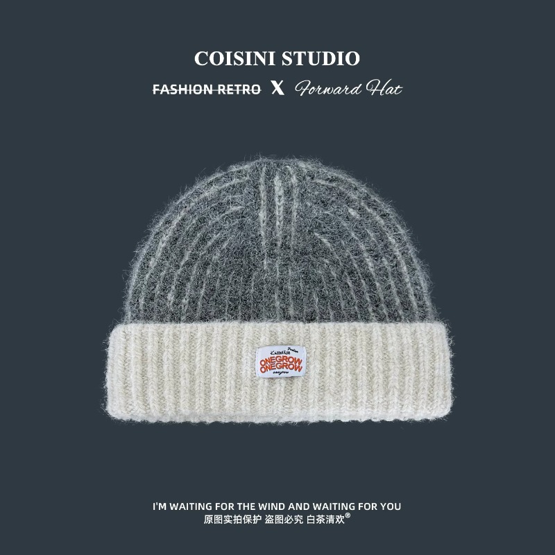 Women Striped Fuzzy Knit Beani - Beanie Cuffed Knit 评论和价格