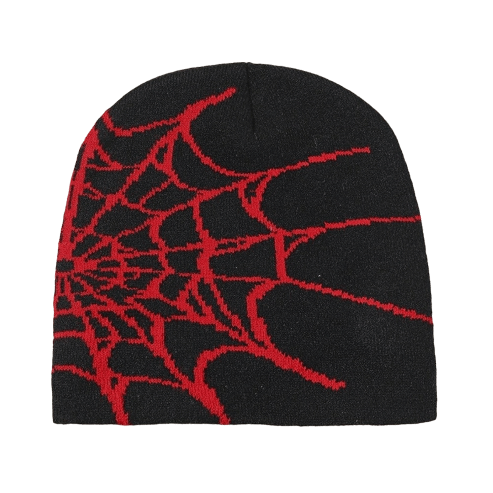 Gothic Soft Spider Web Pattern - Beanie Cuffed Knit 评论和价格