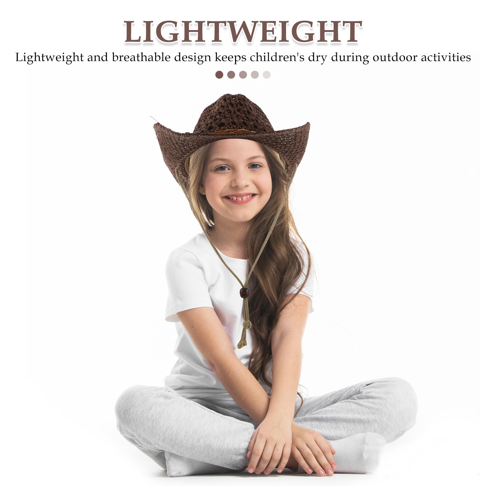 Wide Brim Straw Kids Hat Cowbo - Cowboy Hat Straw 评论和价格