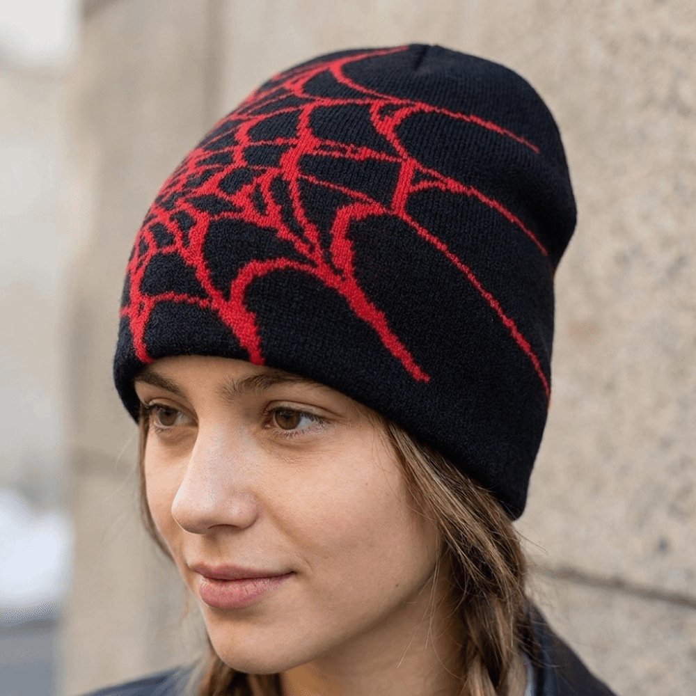 Vintage Soft Spider Web Patter - Beanie Cuffed Knit 评论和价格