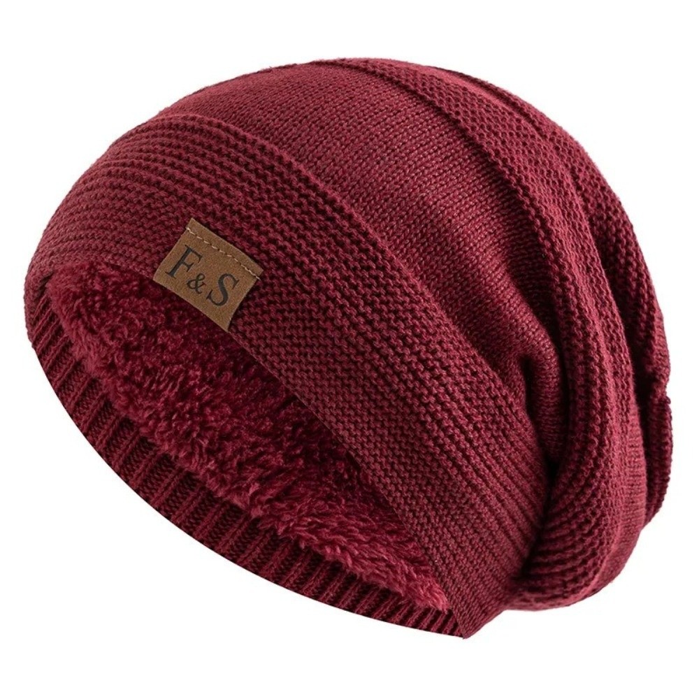 Casual Fur Lined Winter Beanie - Beanie Cuffed Knit 评论和价格
