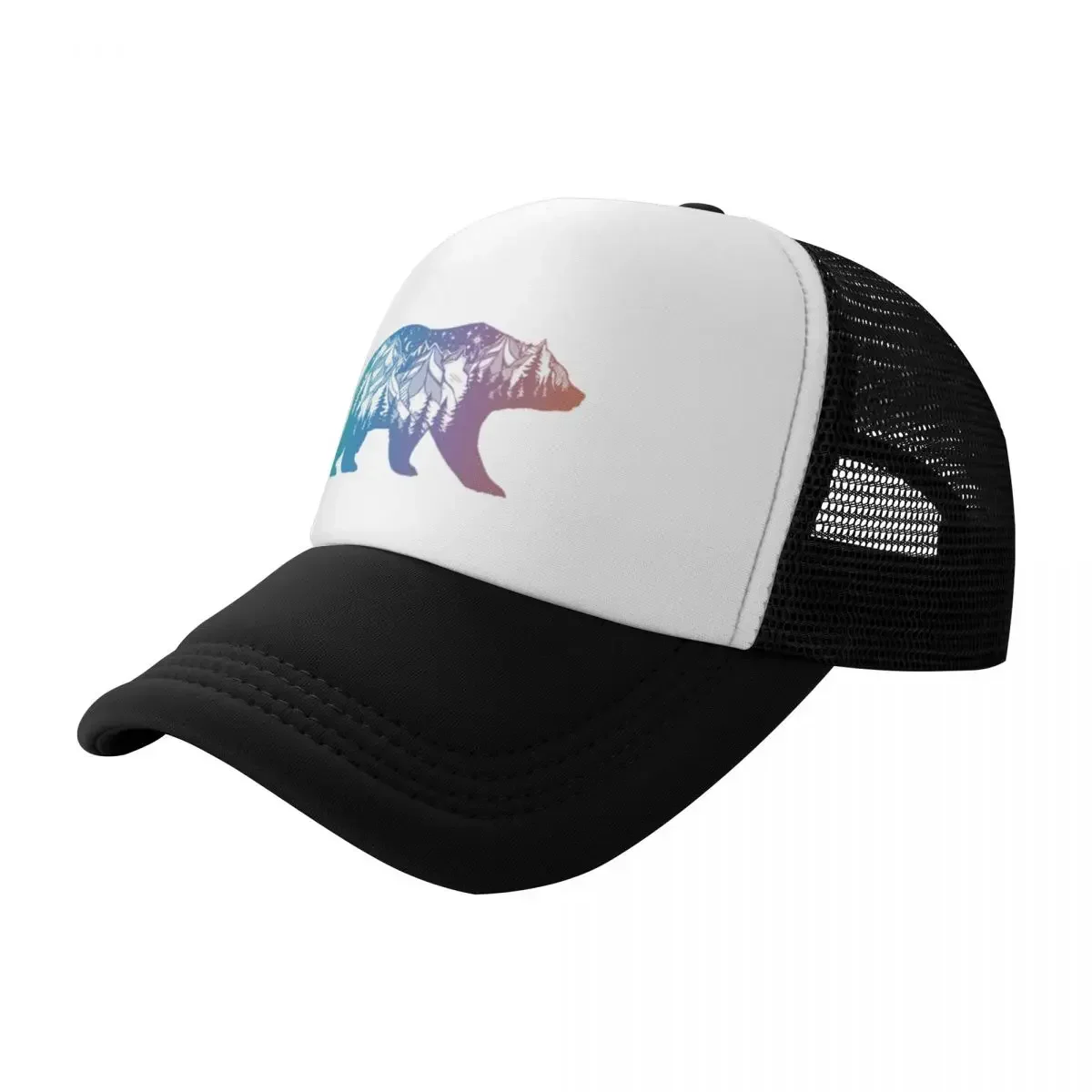 California Bear With Mountains - Trucker Cap Mesh 评论和价格