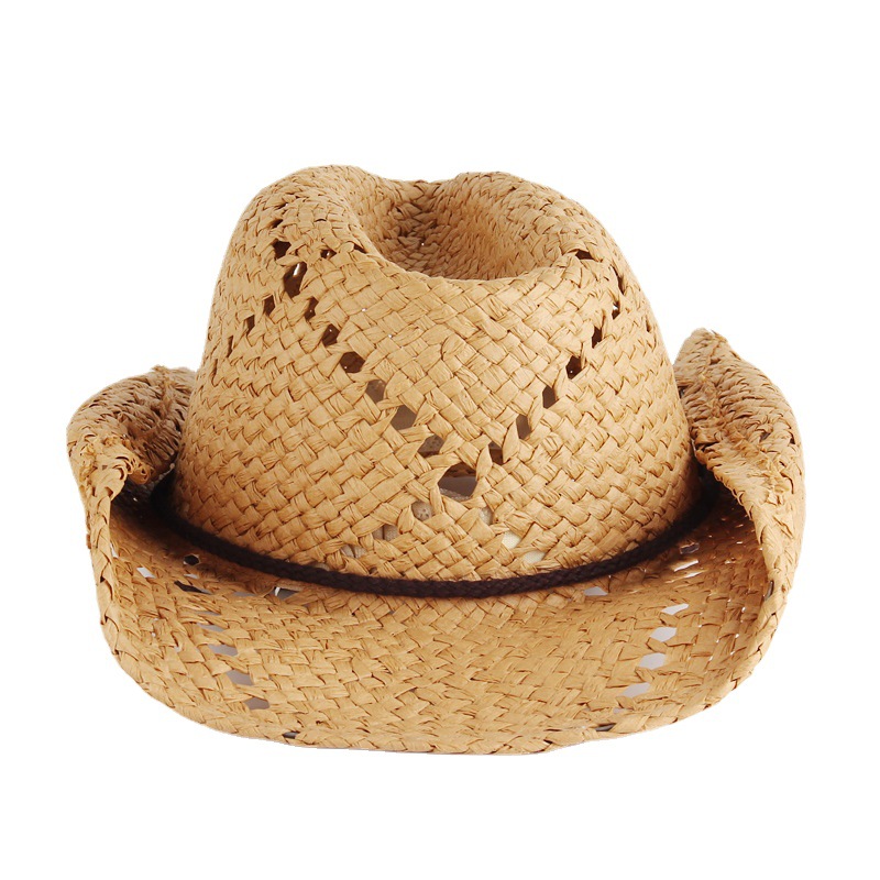 Unisex Women Men Retro Hollow- - Cowboy Hat Straw 评论和价格