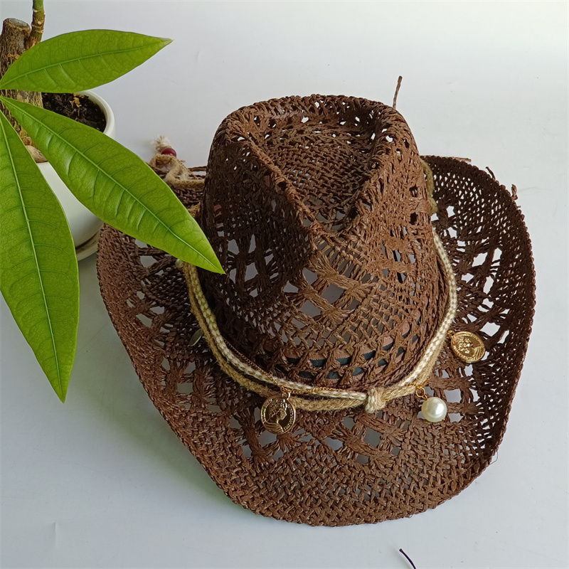 Straw Western Cowboy Hat for W - Cowboy Hat Straw 评论和价格
